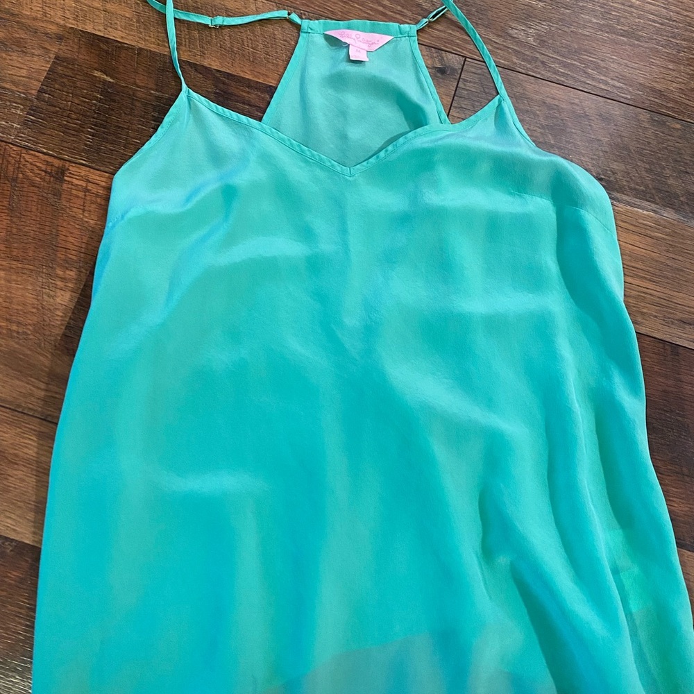 Lily Pulitzer silky tank top with adjustable straps size medium